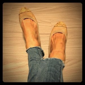 Gently used nude flats